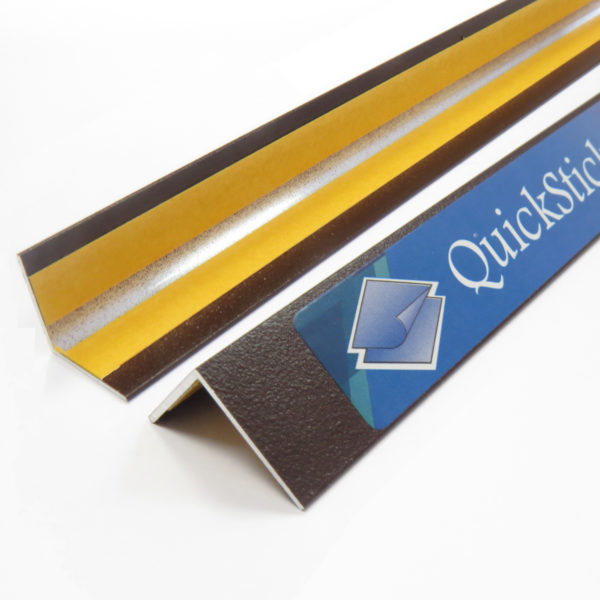 Гладкий равносторонний алюминиевый уголок "QuickStick" на самоклеющейся основе АД31Т5 и 6063Т5